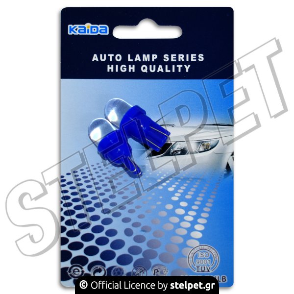 Λάμπες ζευγάρι LED T10 μπλε